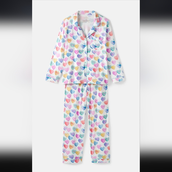 Little Sleepies Other - Little Sleepies Candy Cuties Heart Long Sleeve Pajama Set XL NWT Lunaluxe Bamboo